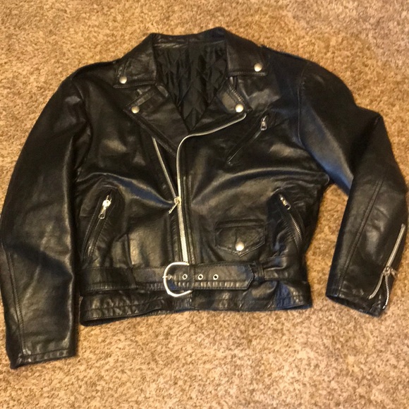Vera Pelle Jackets & Blazers - Vera Pelle Vintage Black Faux  Leather Jacket